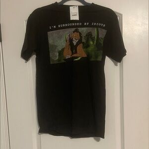 Disney Black T-Shirt with Lion Scar Character Print Small